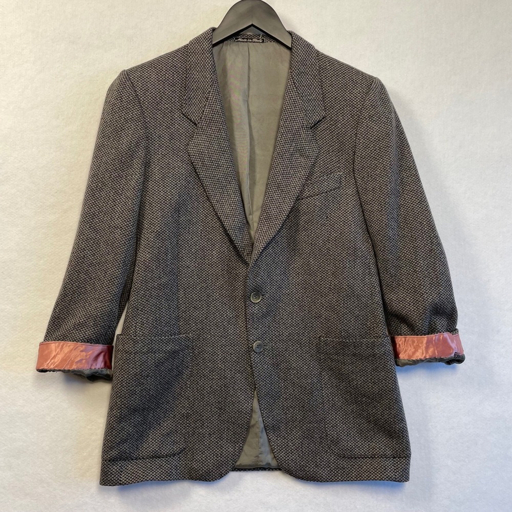 Vtg Loro Piana 100% Cashmere Blazer Facis by GFT Reworked Pink Cuffs Italy M